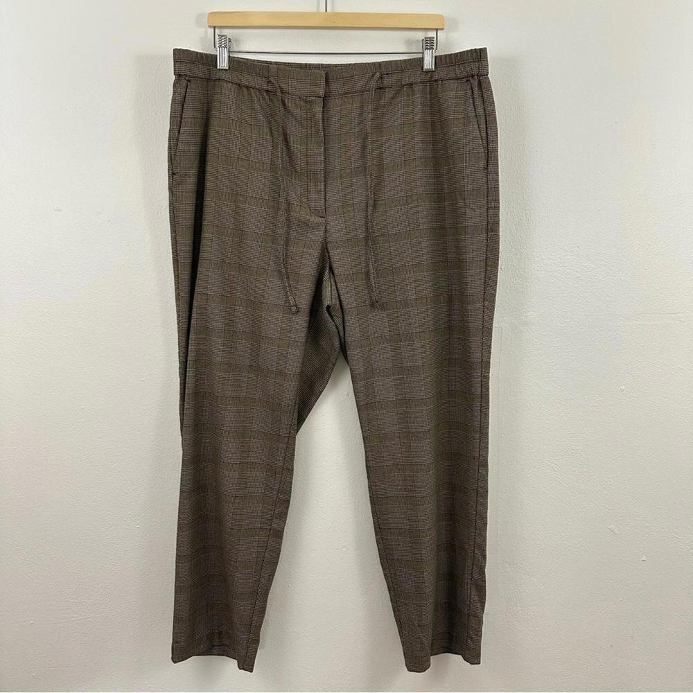 J. Jill Women’s Tie Waist Houndstooth Slim Ankle Career Pants Size XL